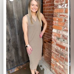 Wishlist‎ Striped Knit MIDI Dress - EUC